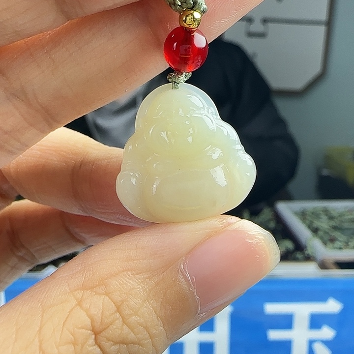 和田玉未镶嵌颈饰20mm