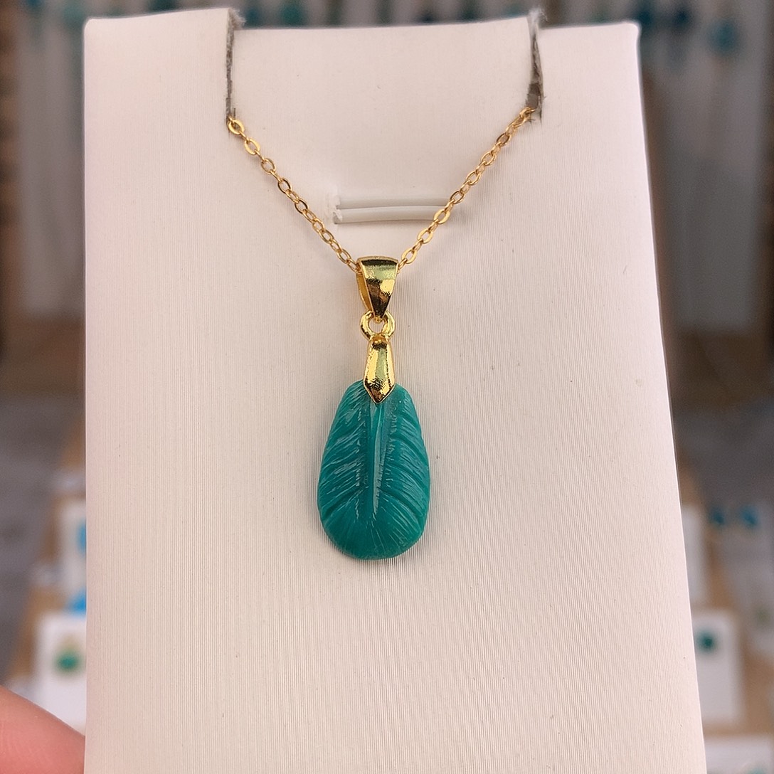 绿松石银S925镶嵌颈饰