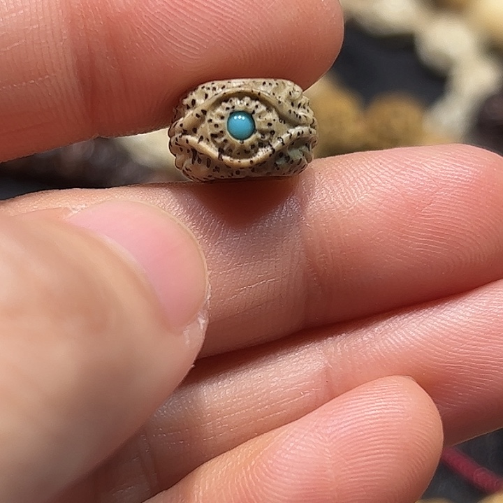 微***力星月菩提吊坠星月菩提雕刻恶魔之眼