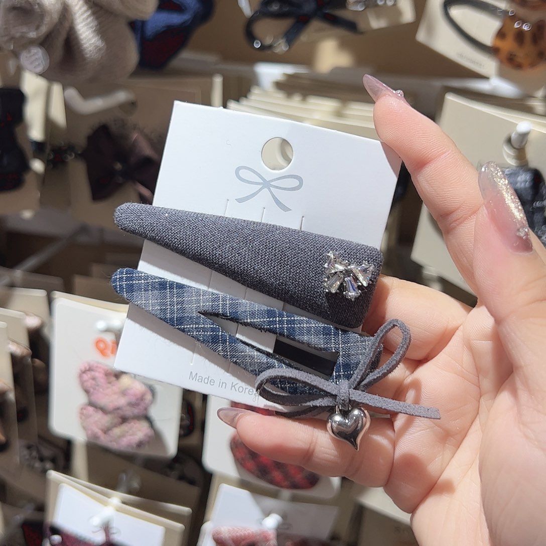 非金属灰色蝴蝶结钻ab掰掰一对