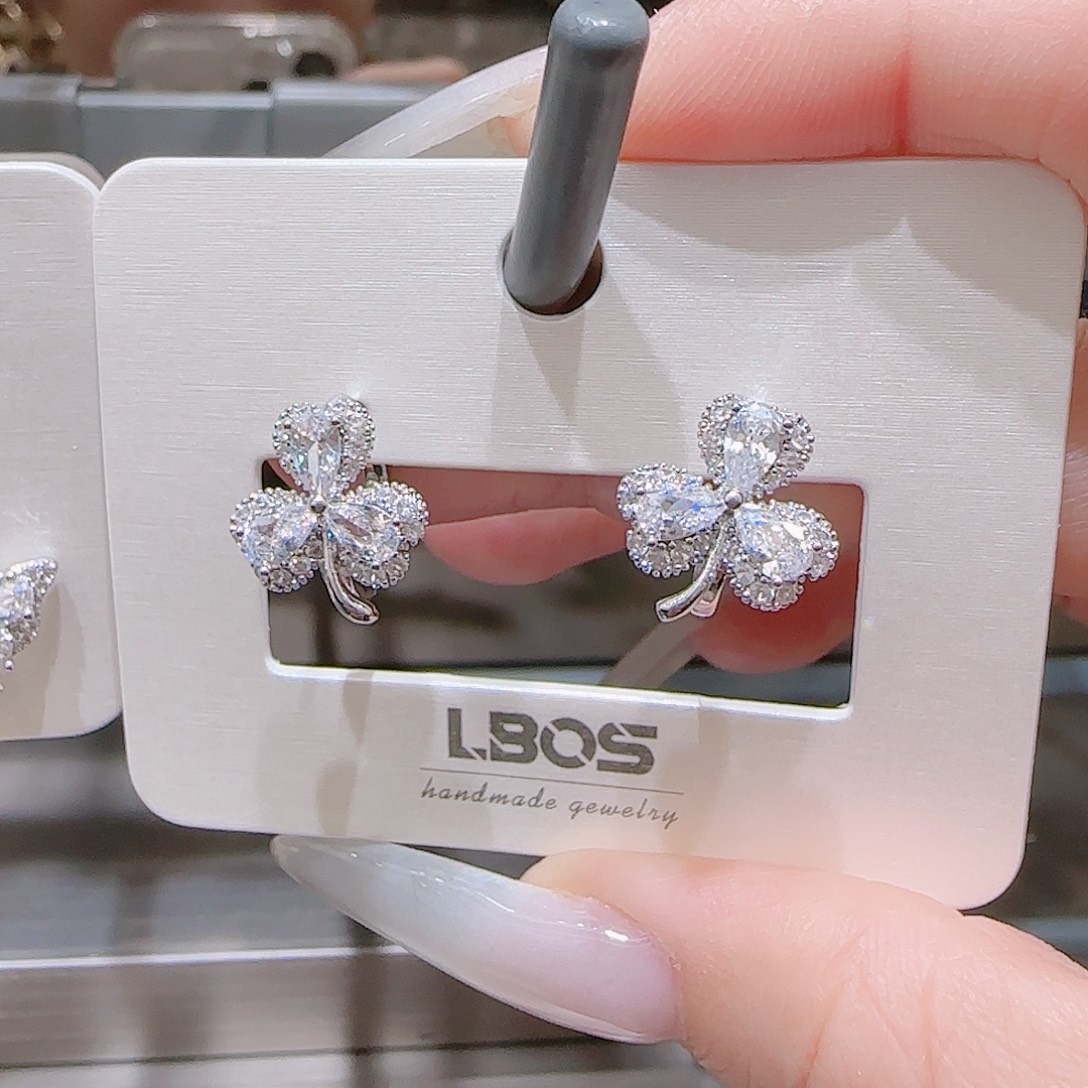 锆石铜合金925银耳环