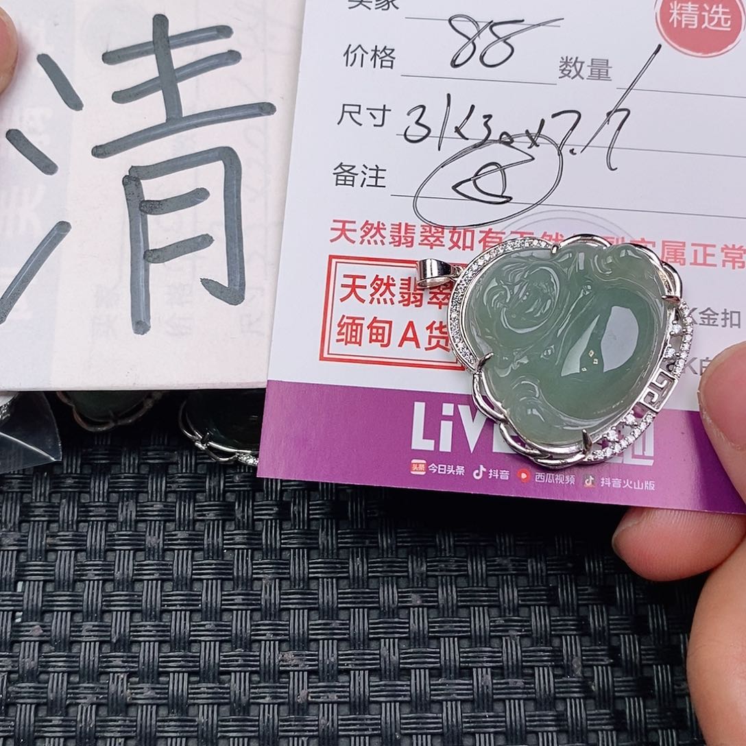 翡翠银S925镶嵌颈饰