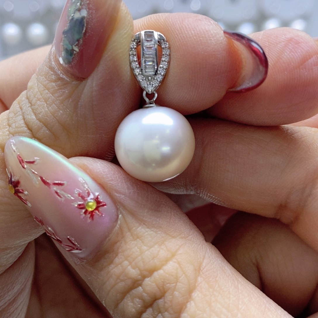 淡水珍珠颈饰银S925镶嵌