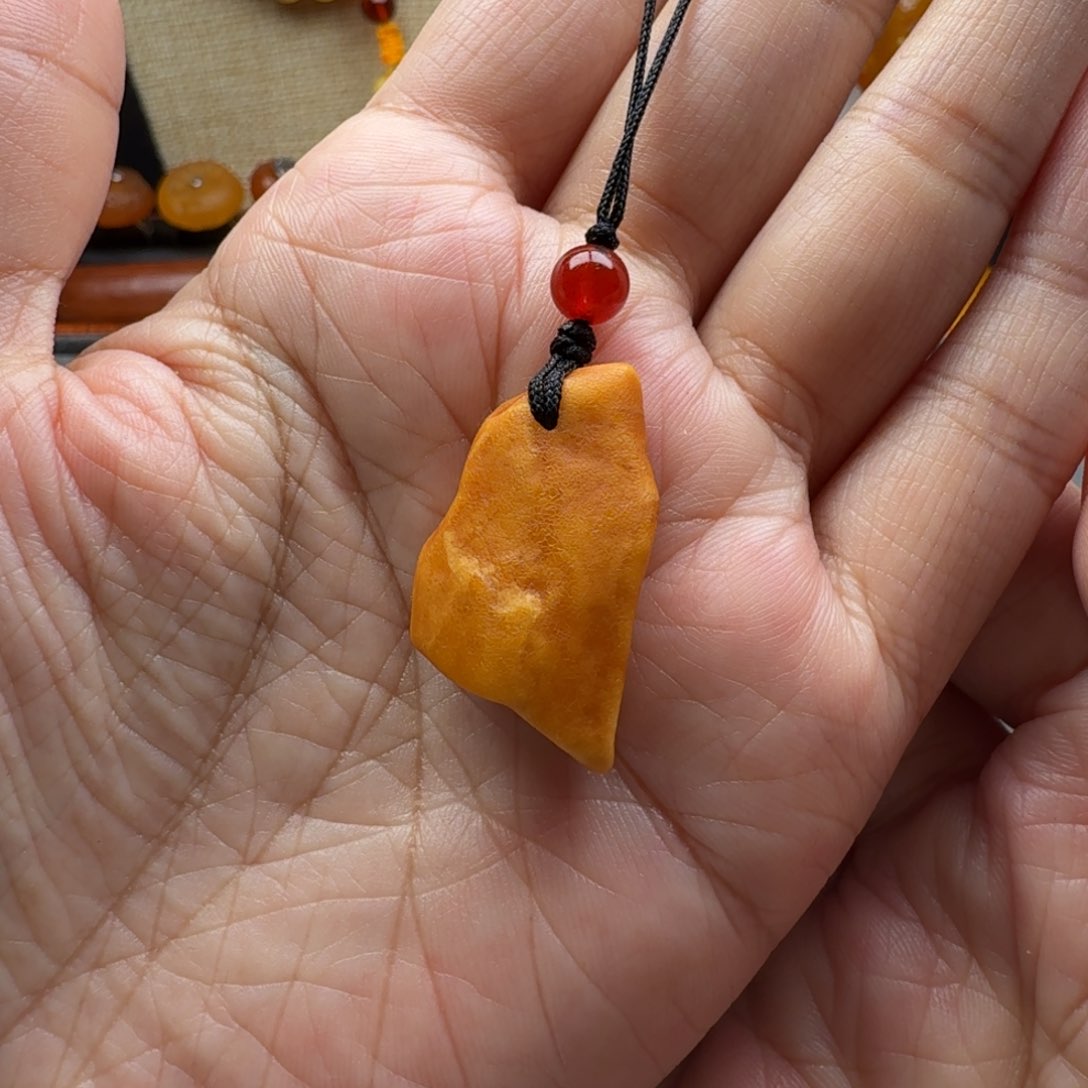 琥珀颈饰未镶嵌蜜蜡原石手机挂件