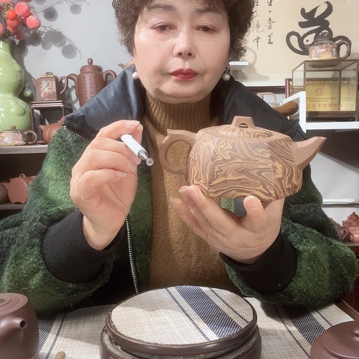 段泥茶壶原矿紫砂壶