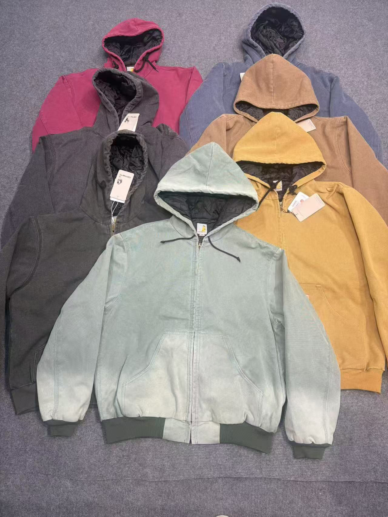 美式做旧J130连帽底特律卫衣