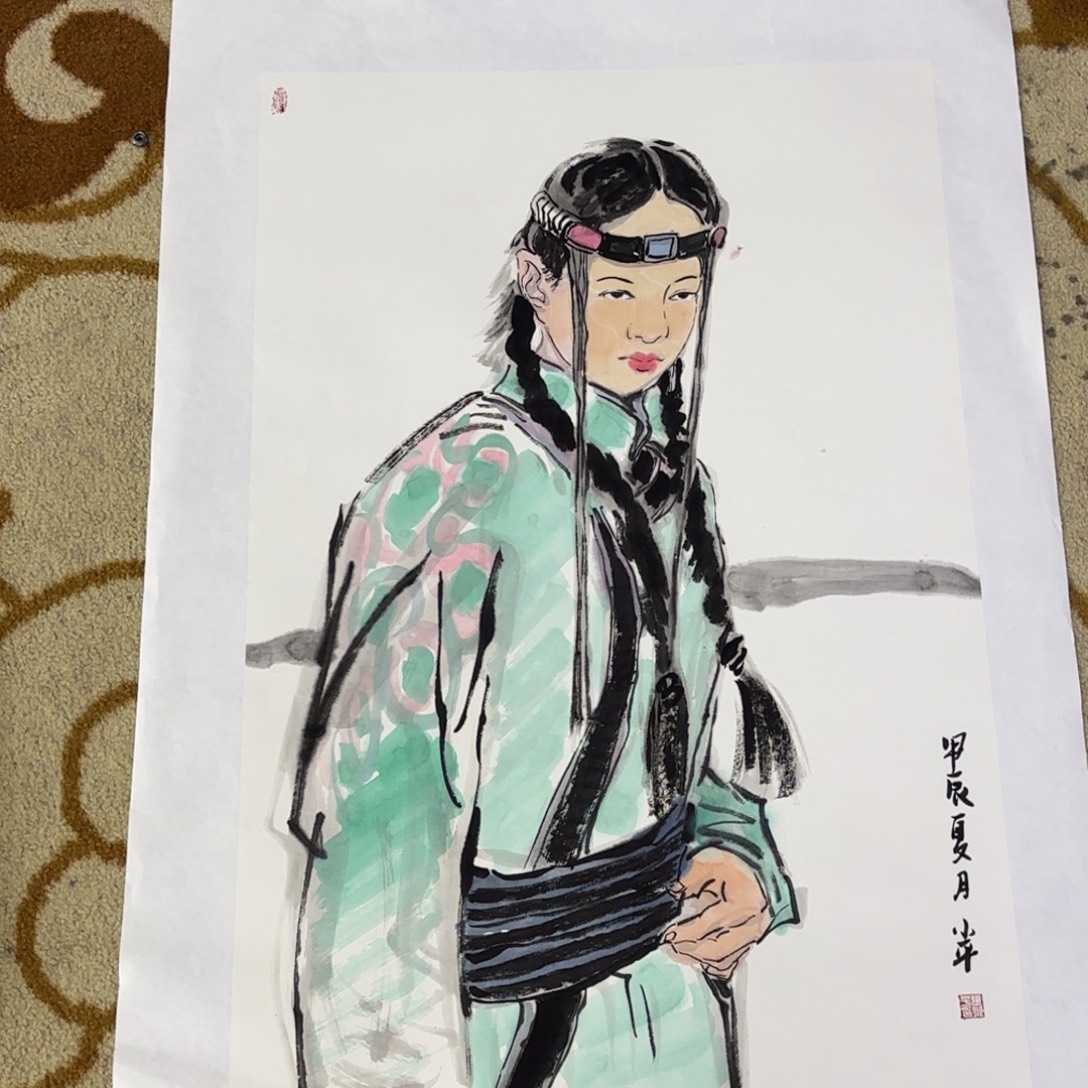 国画国画小平老师作品刘