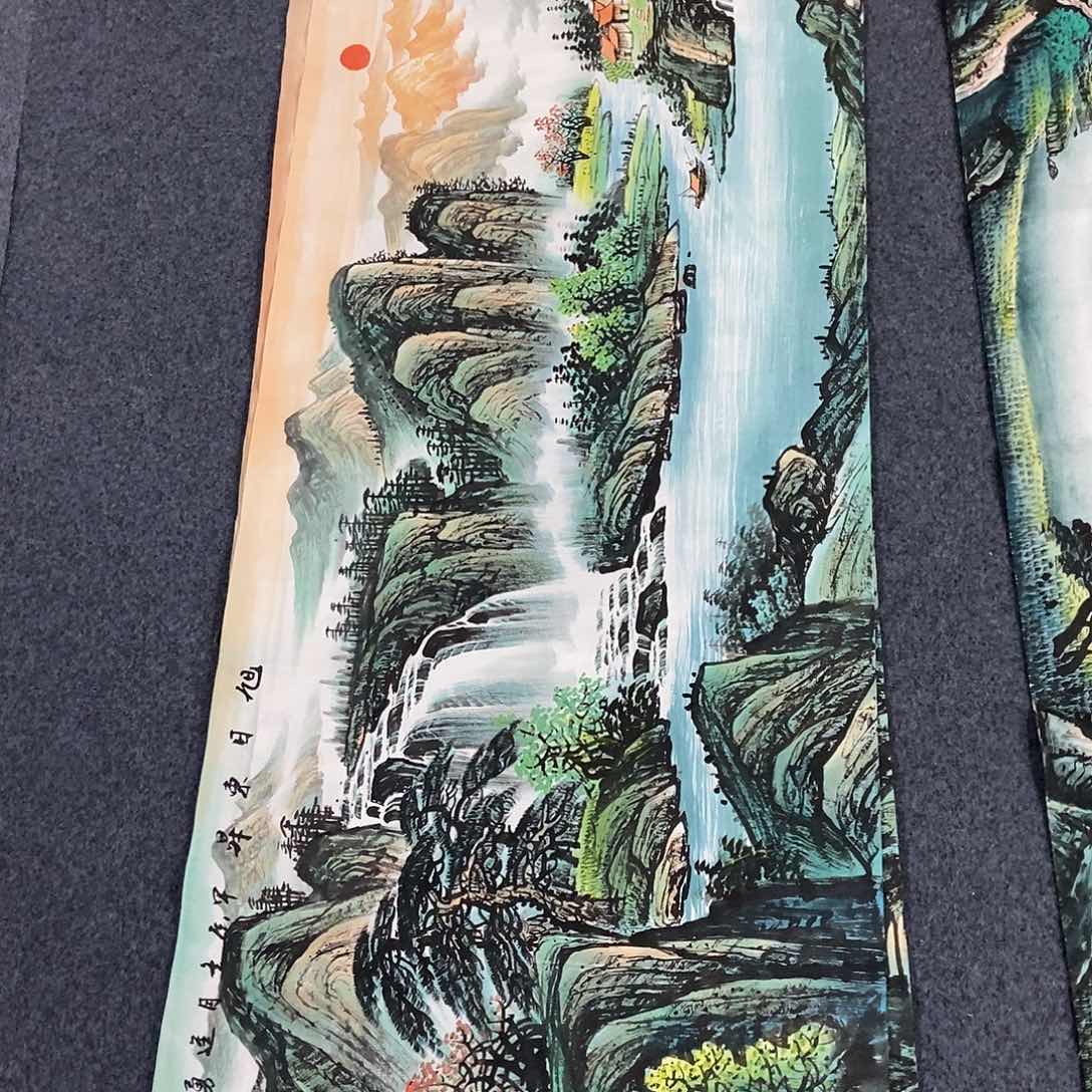 国画小六尺山水一副