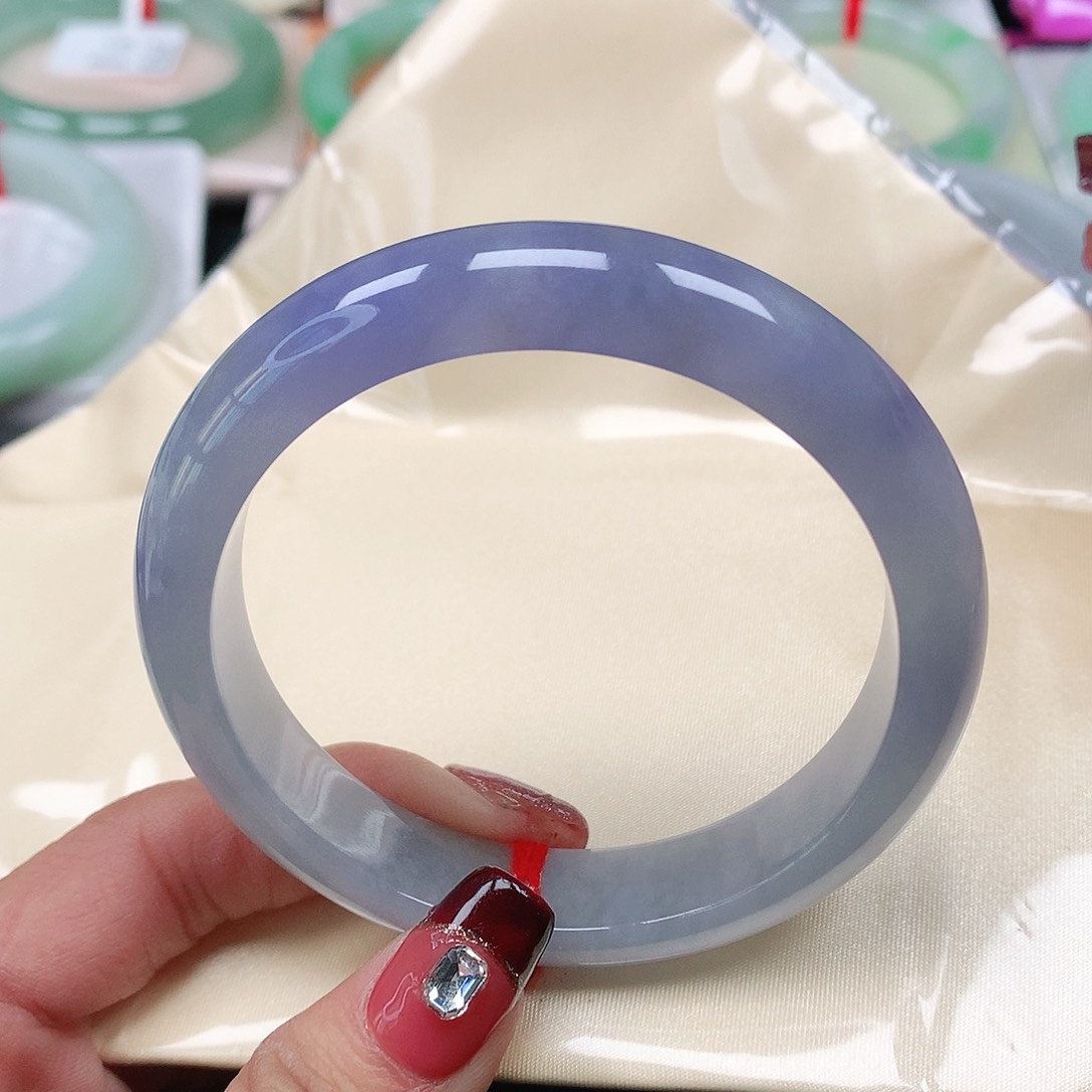 翡翠手镯未镶嵌天然翡翠手镯56