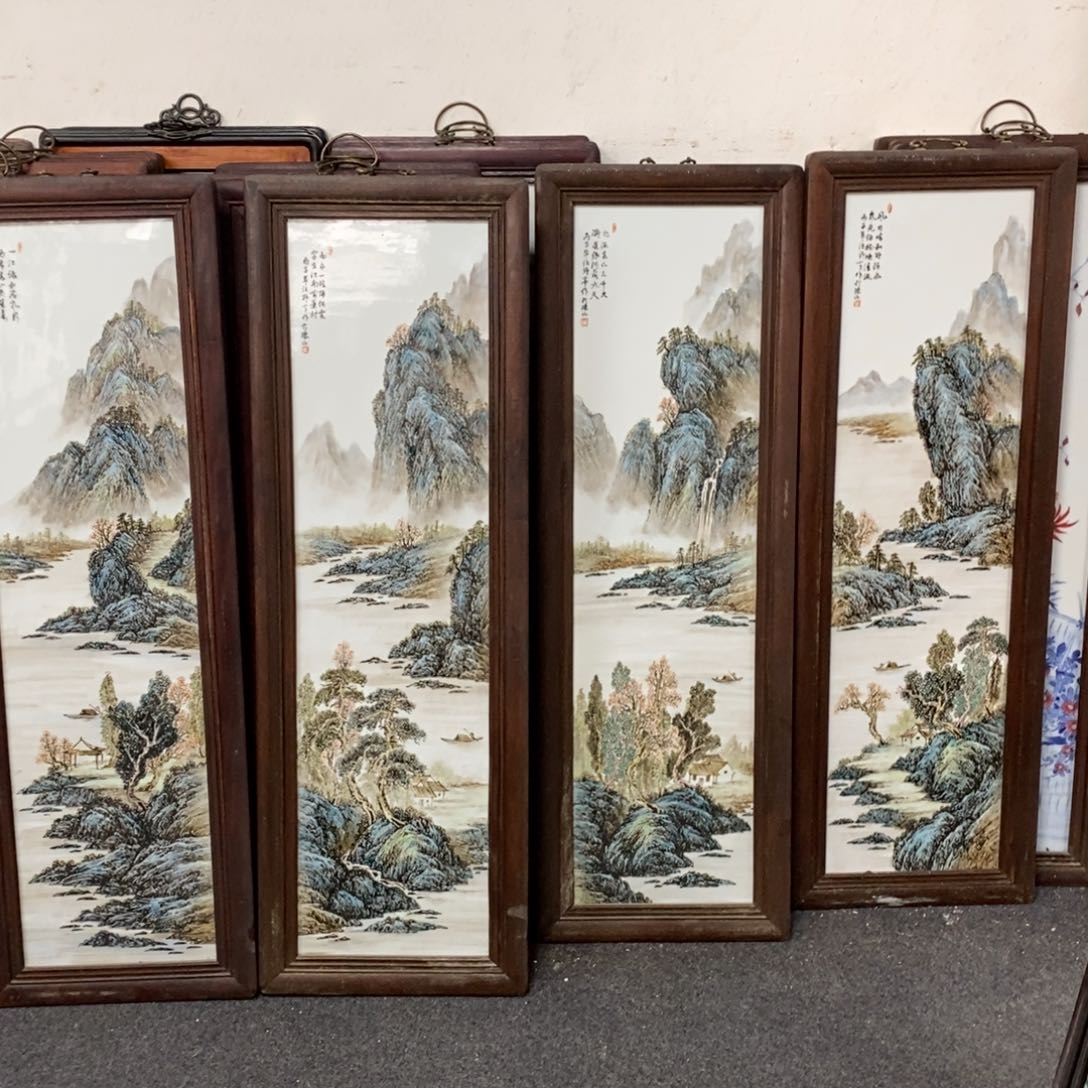 瓷片小*1.2*40*4景德镇瓷板画柴窑烧制