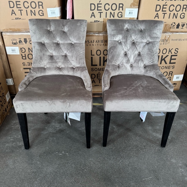 SEU4701G两把装美式餐椅复古实木餐椅酒店餐椅