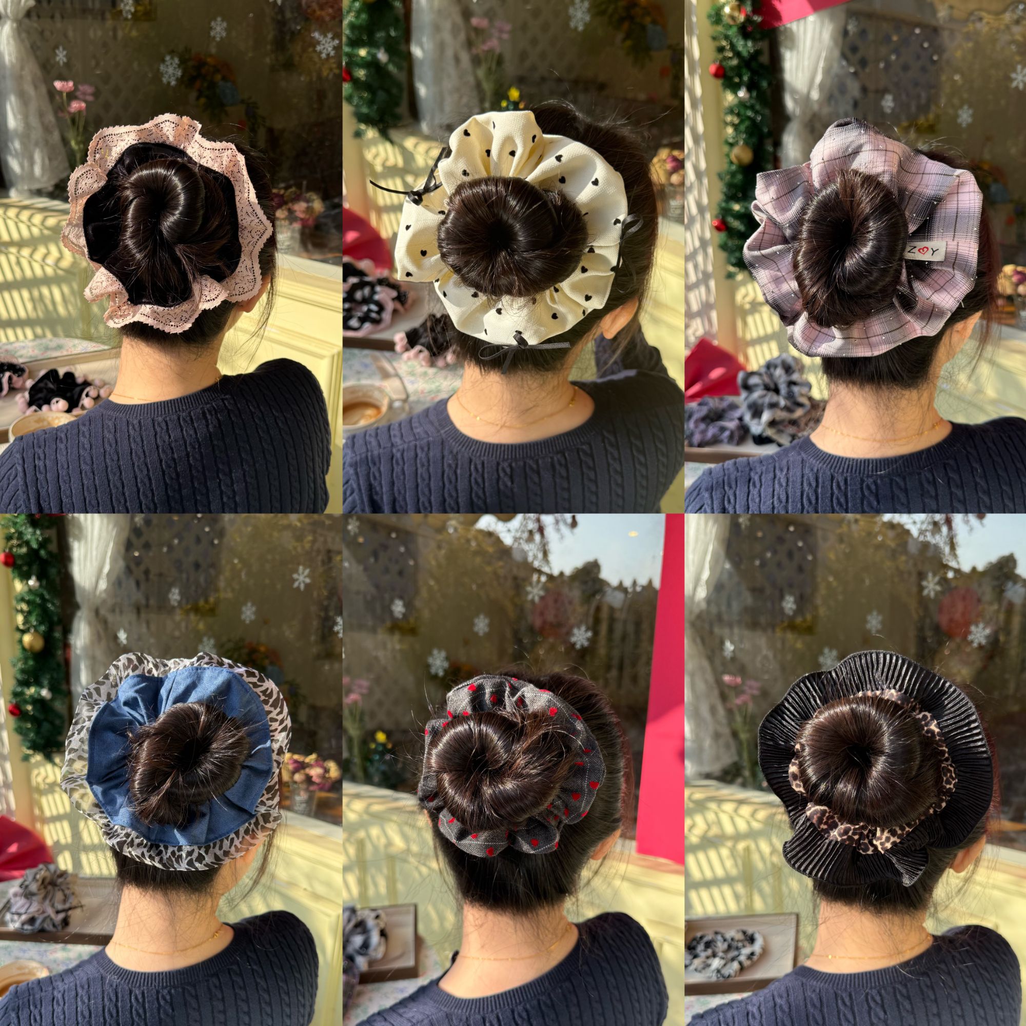 【高货手作发饰集】精美布艺气质甜美温柔韩系ins方巾蛮腰大肠发圈
