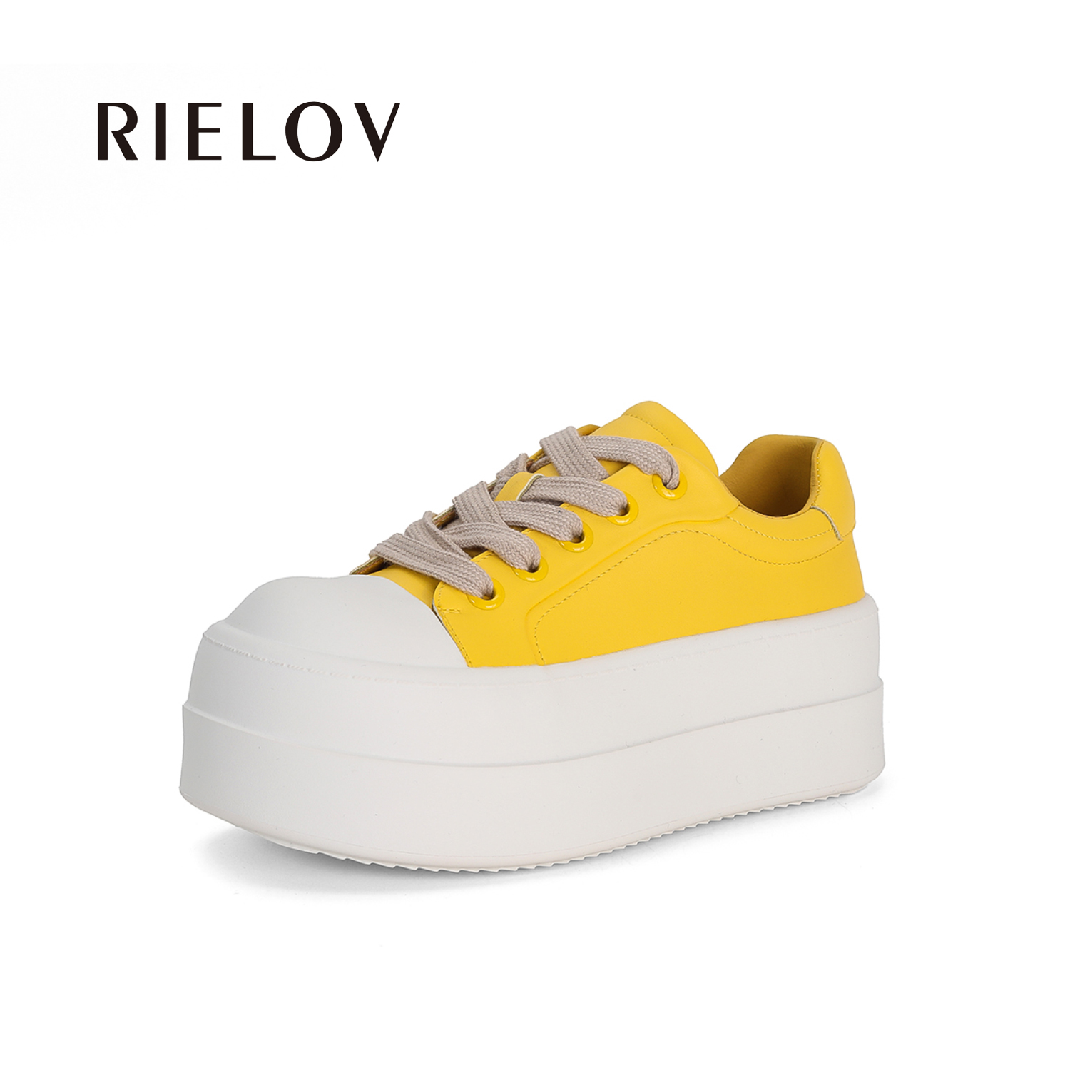 RIELOV增高6cm百搭休闲鞋2025新款厚底小白鞋9727-2