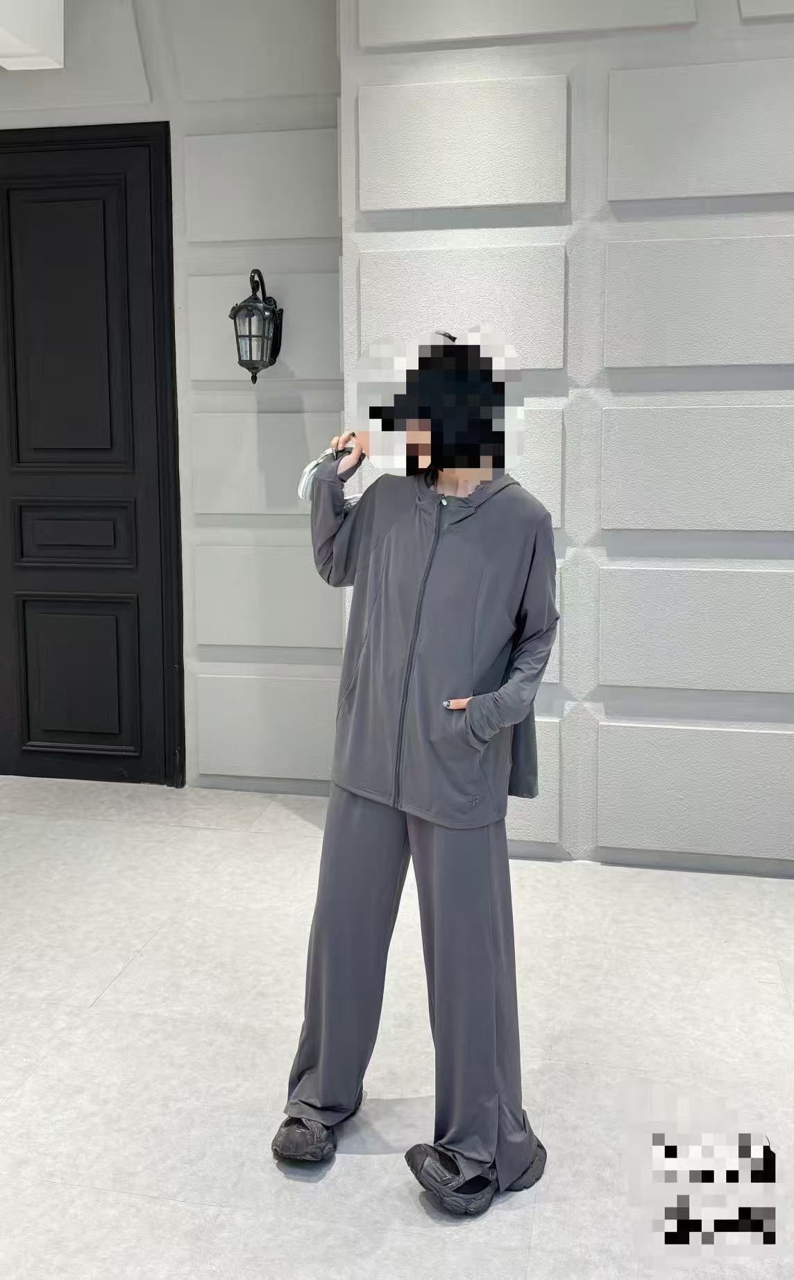 「V Jia大码女装」冰感防晒超薄透气防紫外线宽松显瘦遮肉  