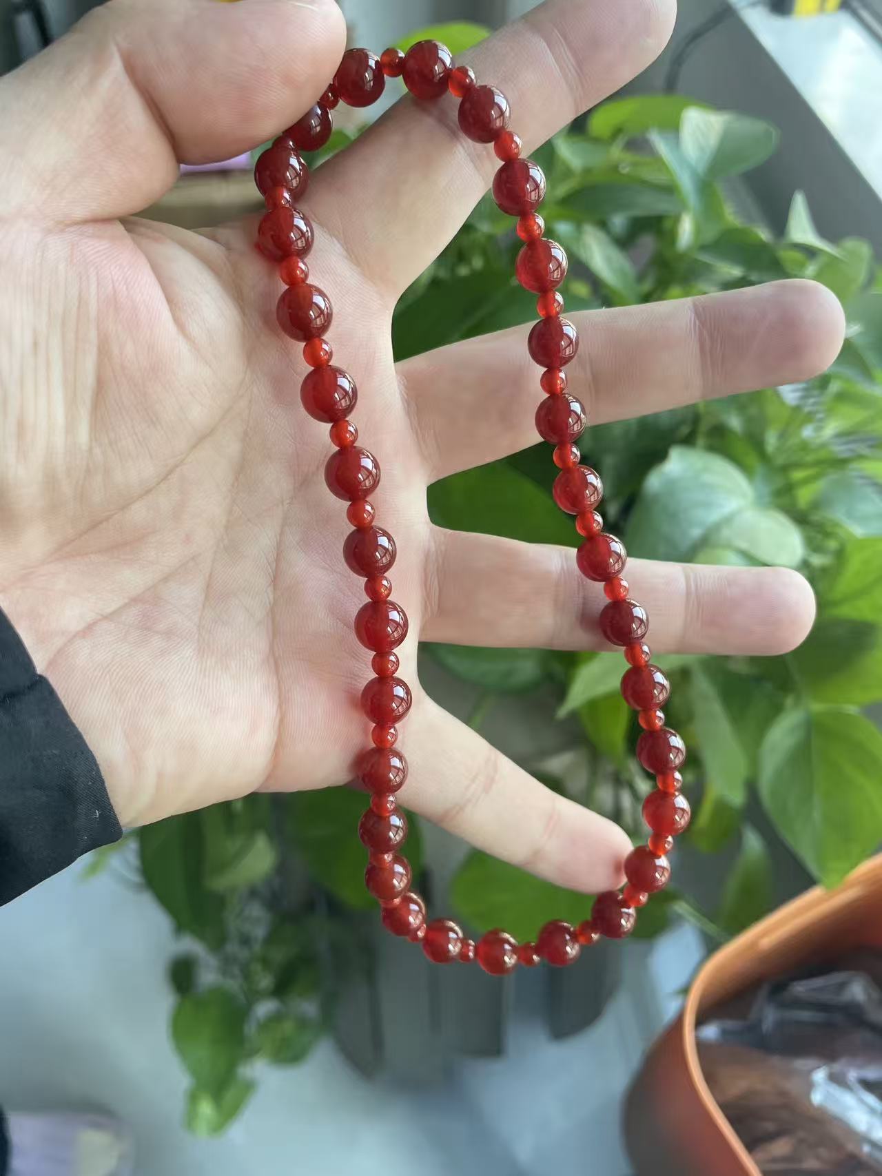 露丝同款红玛瑙8mm双圈手链手串单圈双圈