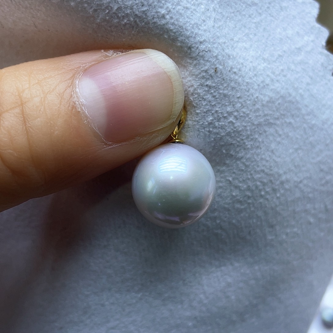 淡水珍珠颈饰18K金镶嵌