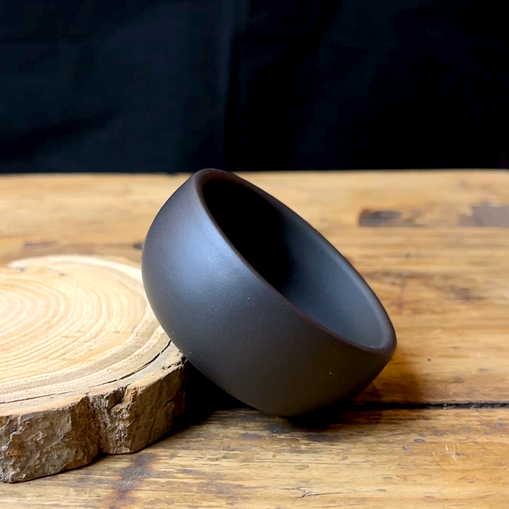 凤凰印-建水紫陶全手工黑素对杯陶瓷小圆杯30cc小口杯茶杯茶具