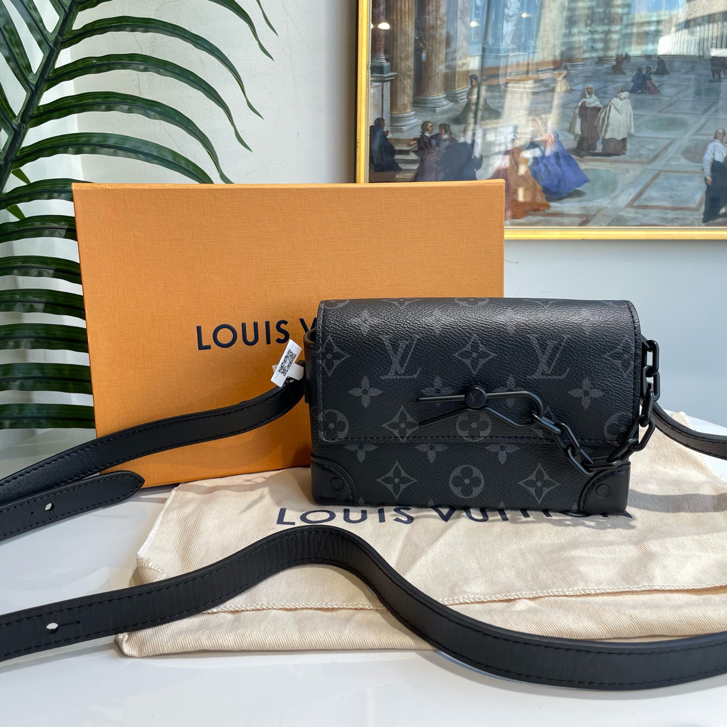 95新 LouisVuitton/路易威登 御古屋/98222/黑武士盒子 芯片