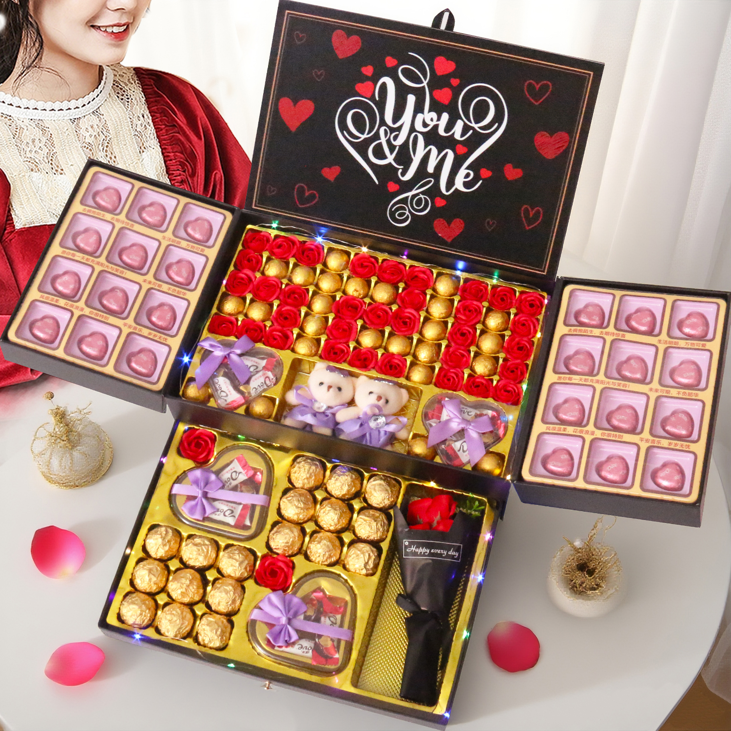 Dove/德芙圣诞礼物送女生老婆多唯呀巧克力精致惊喜礼盒25年新款