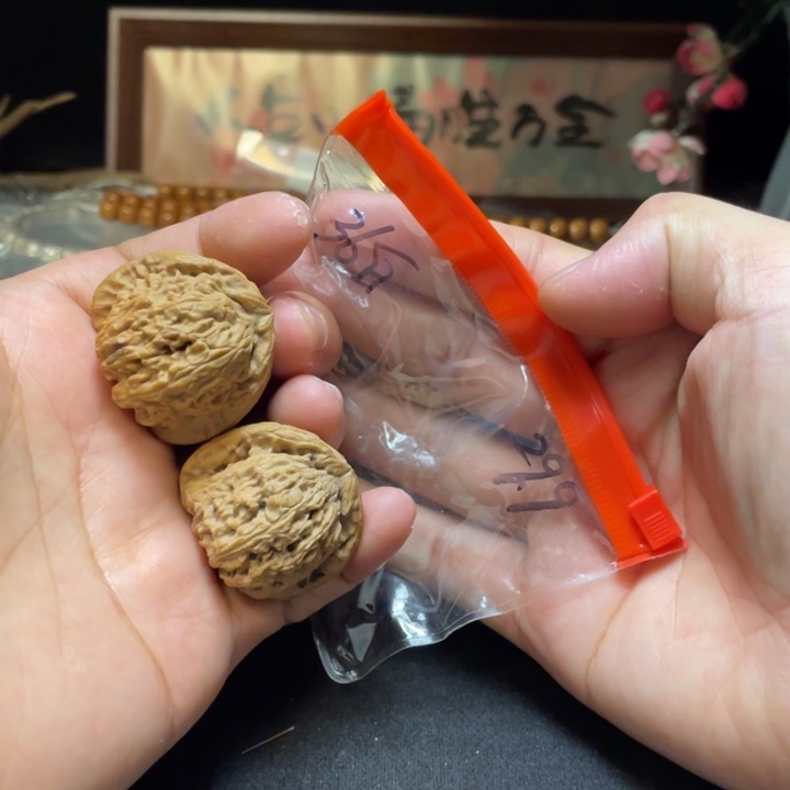 文玩核桃把件白狮子