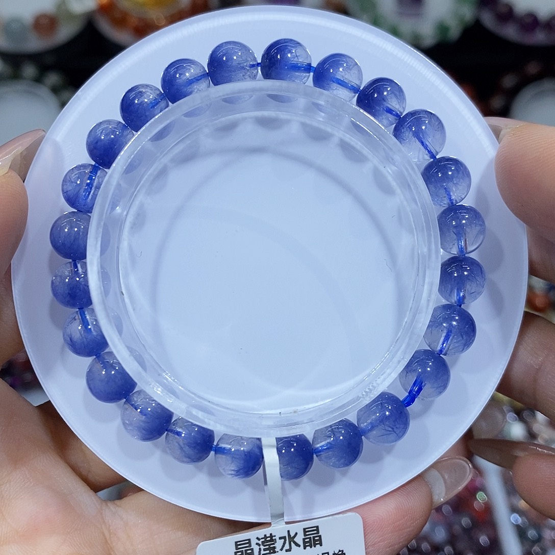 未镶嵌手串水晶蓝线石7