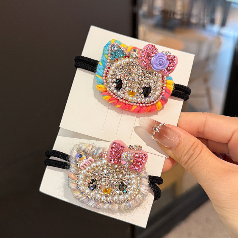 满钻hellokitty可爱发夹女刘海碎发整理夹子头饰边夹少女kt鸭嘴夹