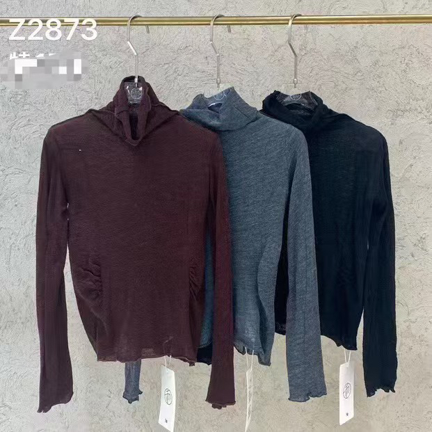 2873冬季新款女装高领时尚打底衫上衣T恤He