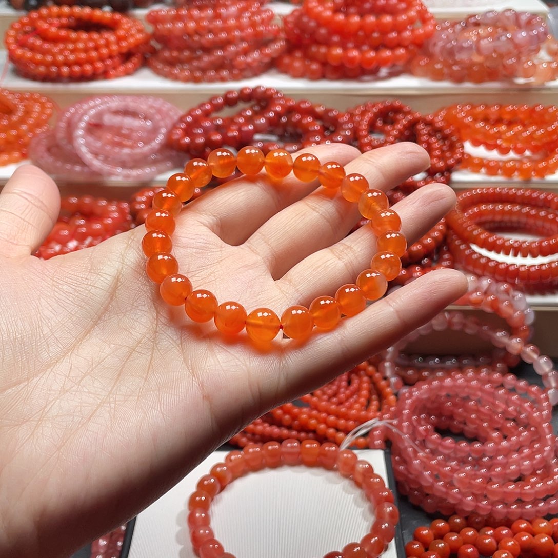 南红玛瑙未镶嵌手链