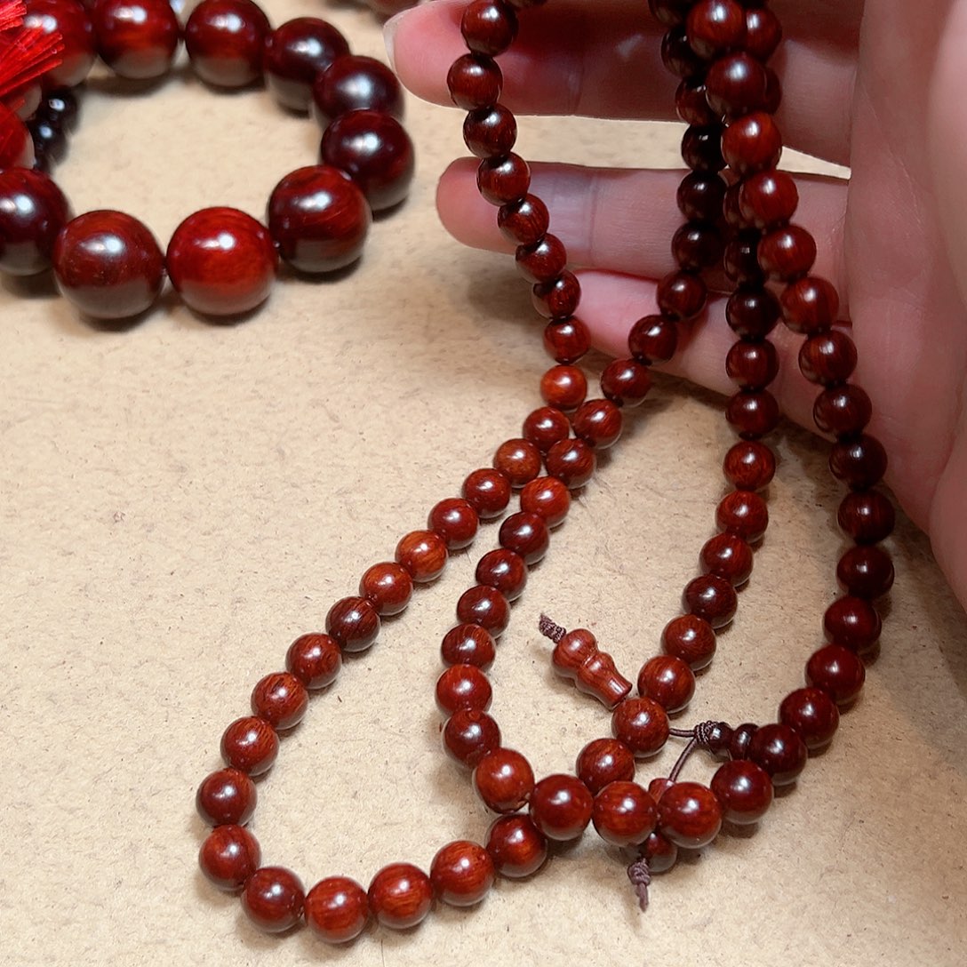 小叶紫檀手串/手链08泥料金星108