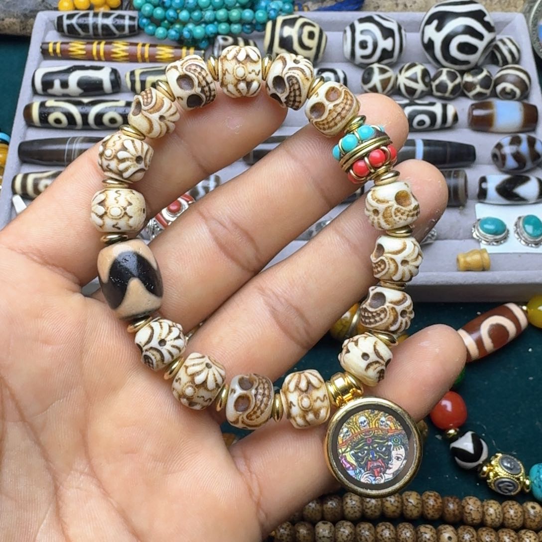 柏香籽/百香籽吊坠牦牛骨