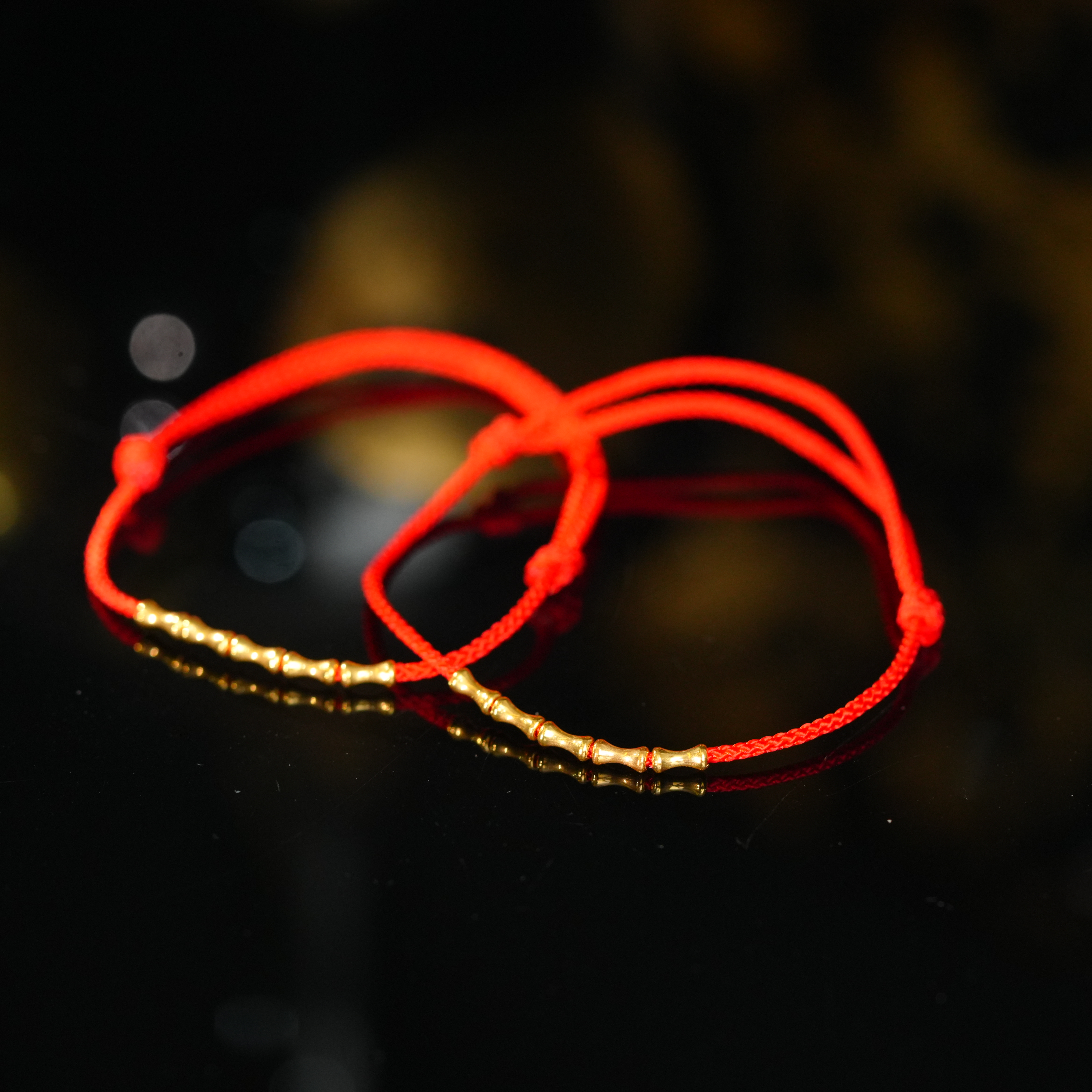 【初见珠宝】18K金红手绳3-1CH416X3【多样性发一件】