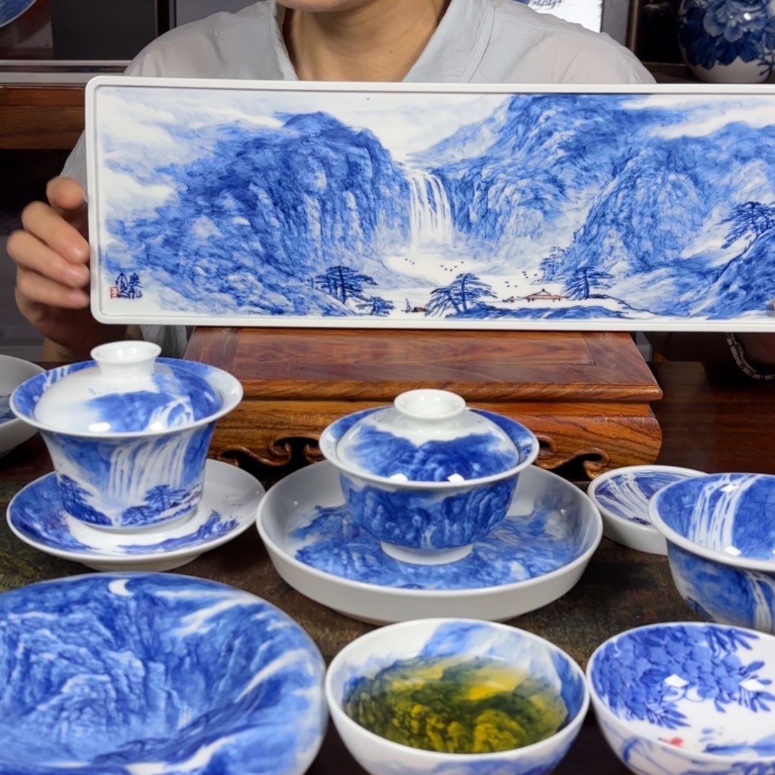 国一王老师手绘山水