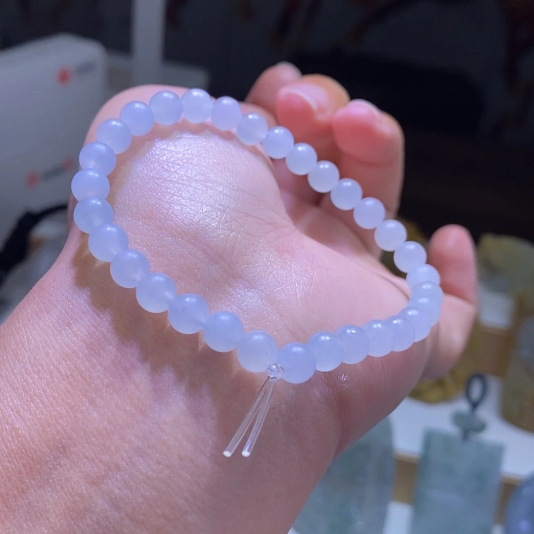 天然缅甸a货翡翠小冰珠