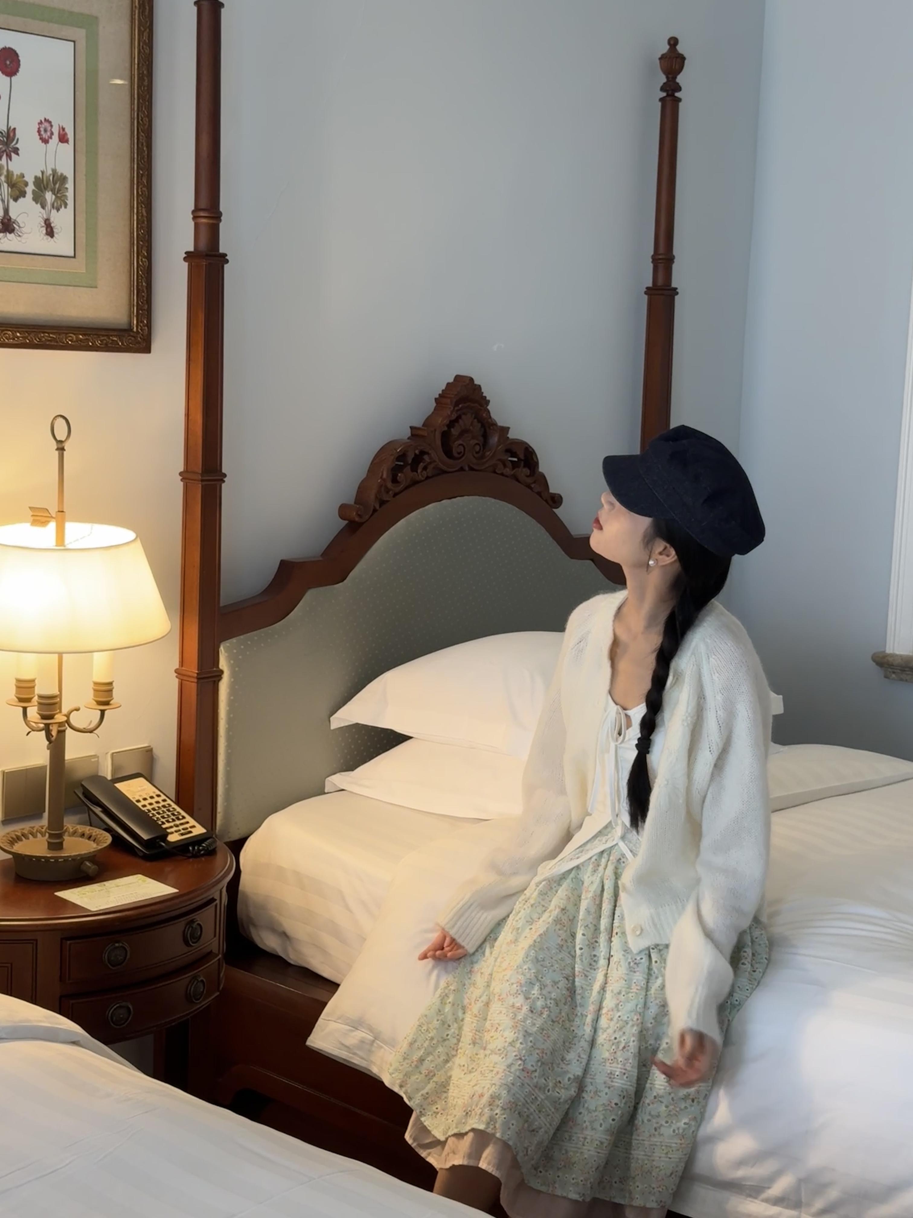 Made in Korea——【秋日青提】韩档口秋季蓬蓬碎花中裙（全松紧腰）