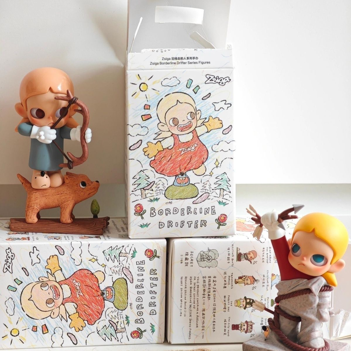 正版散货无盒无卡Zsiga系列热款射箭的人 可爱女生摆件手办礼物