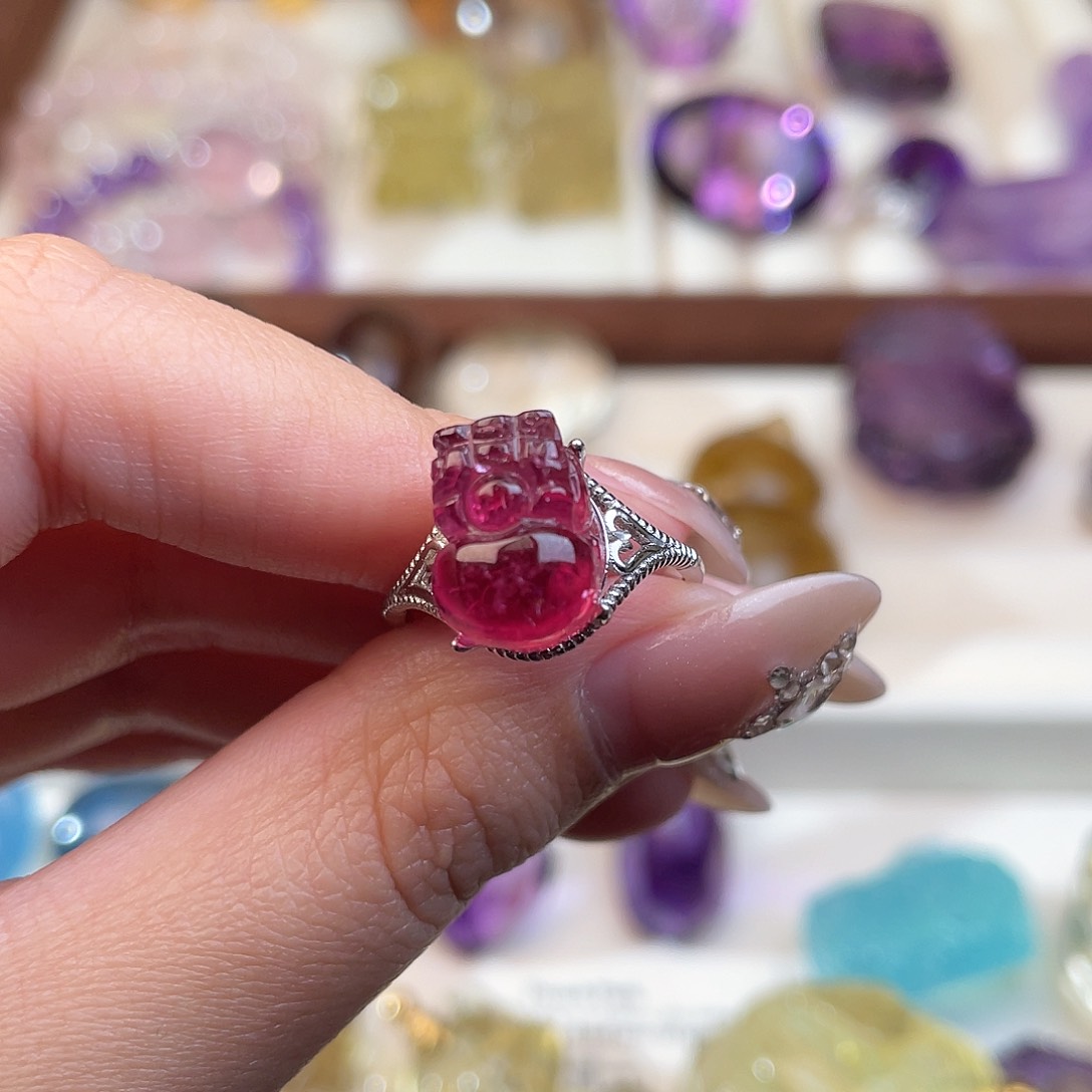 水晶颈饰未镶嵌。****H天然水晶戒指164