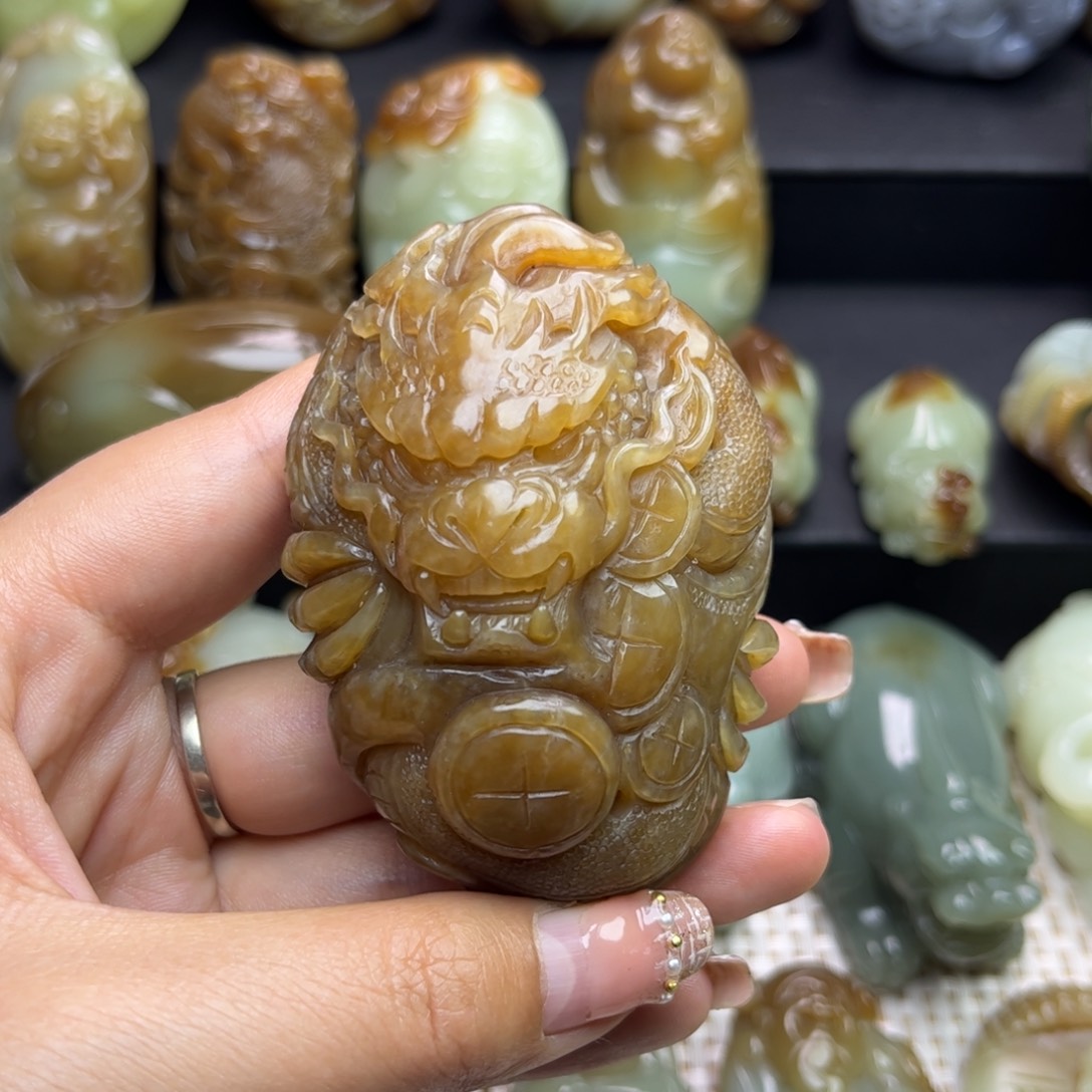 和田玉未镶嵌把件森****1