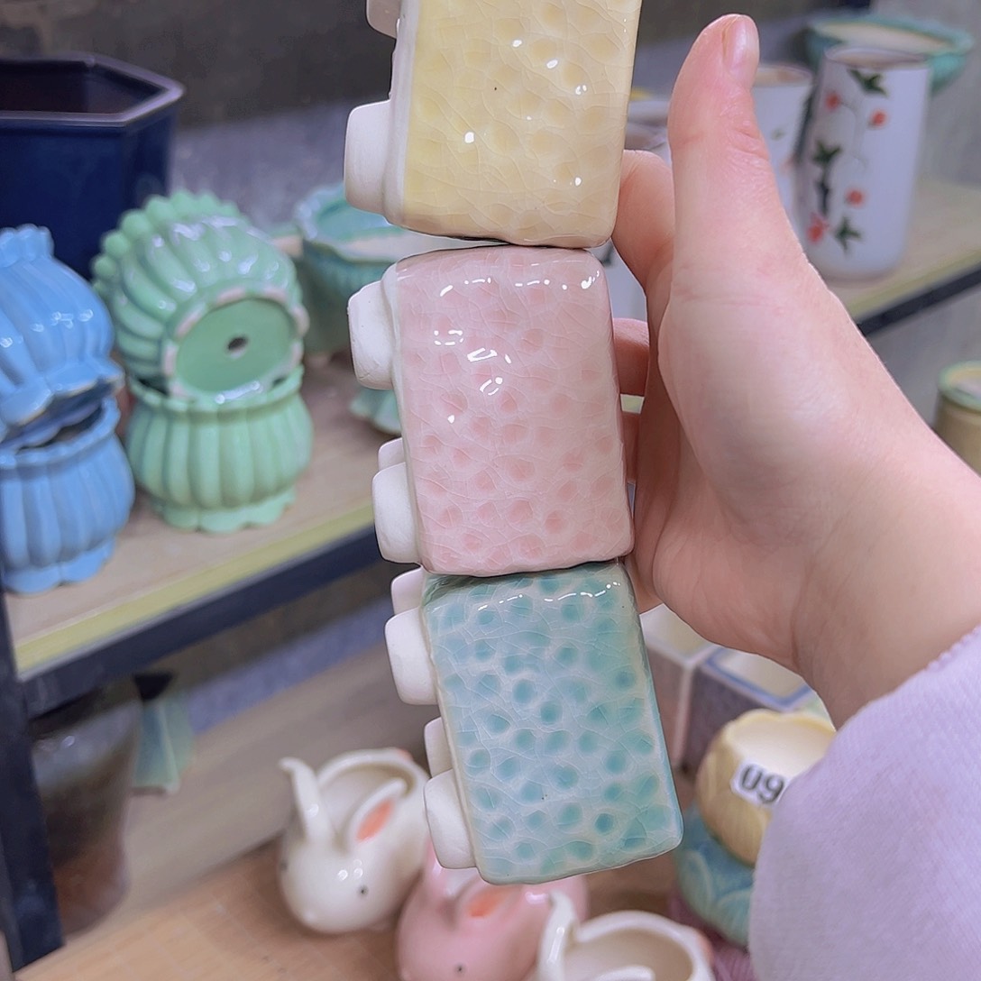 红陶陶瓷花盆当场满12包邮