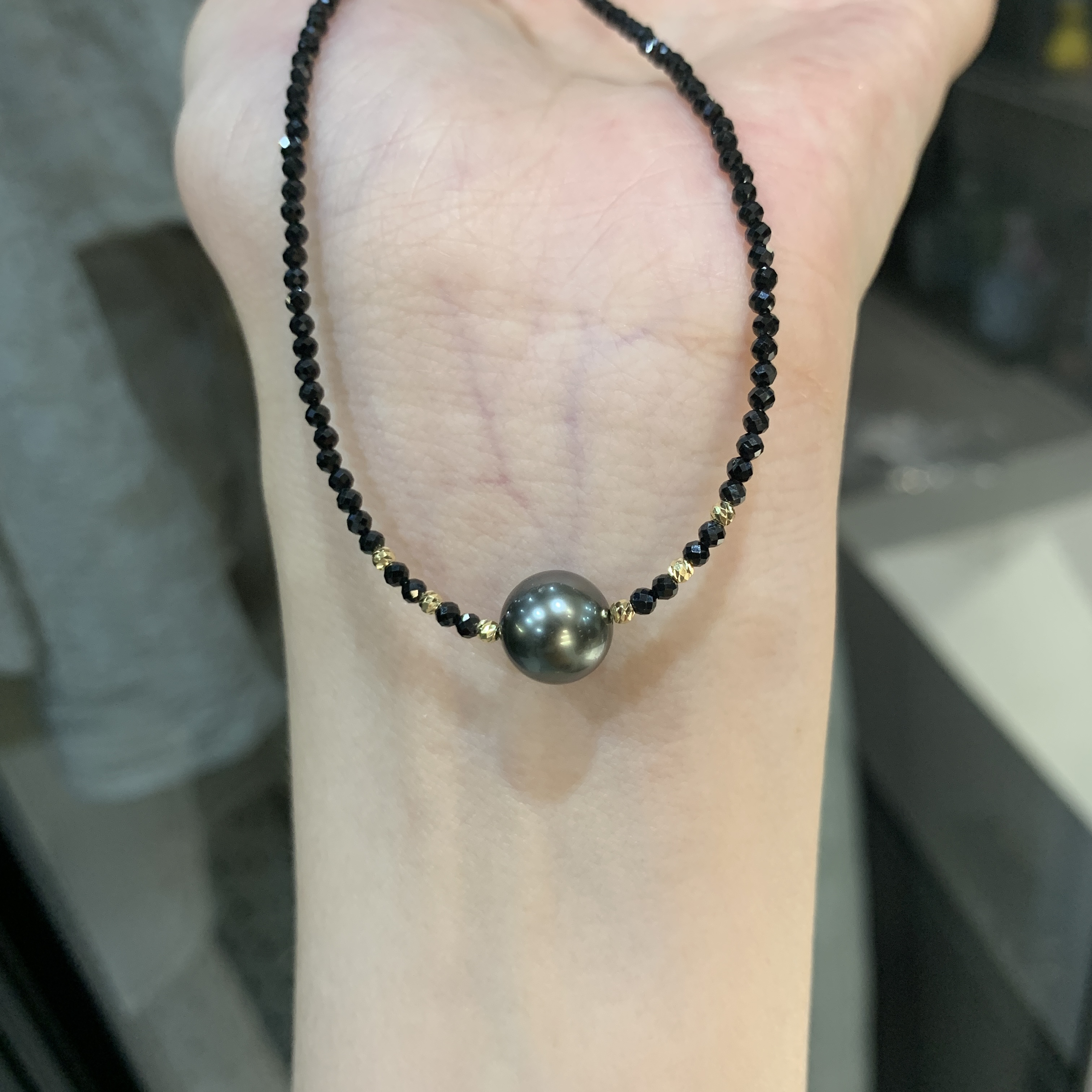 七分「独特」9-10mm海水大溪地设计感项链 独特不撞款 有风格设计感