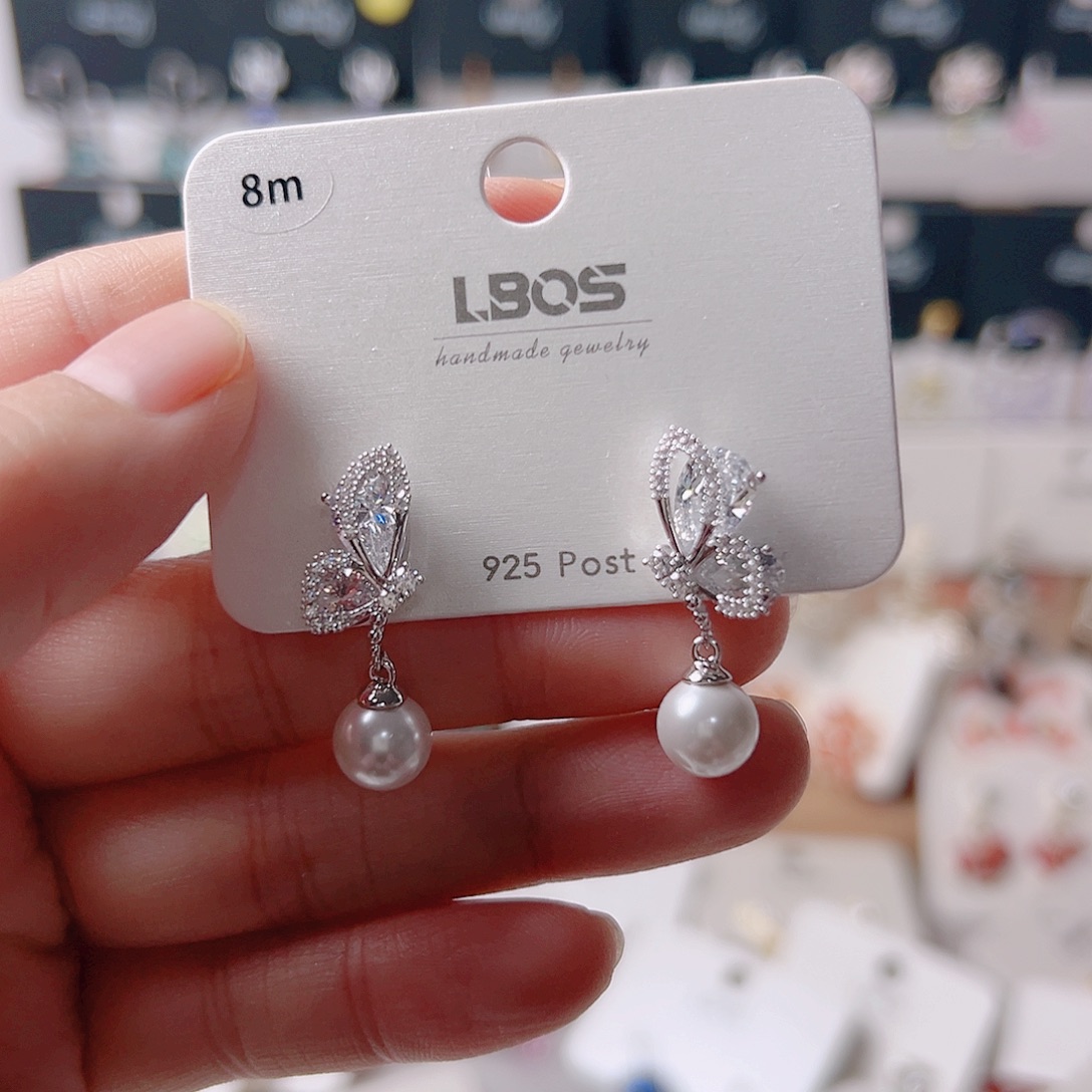 琉璃纯铜合金耳环的