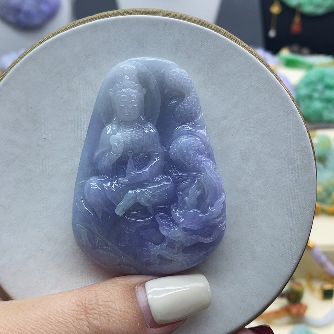 翡翠未镶嵌吊坠(赠链)