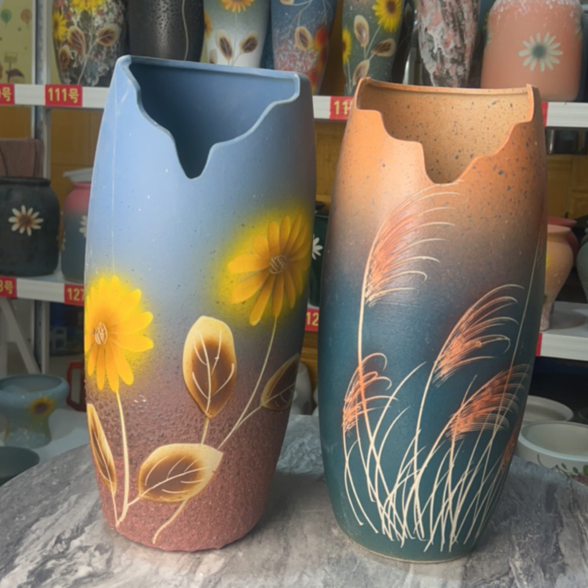 景德镇陶瓷透气大口径多肉花盆适合悬崖老桩等绿植家用高38口径14