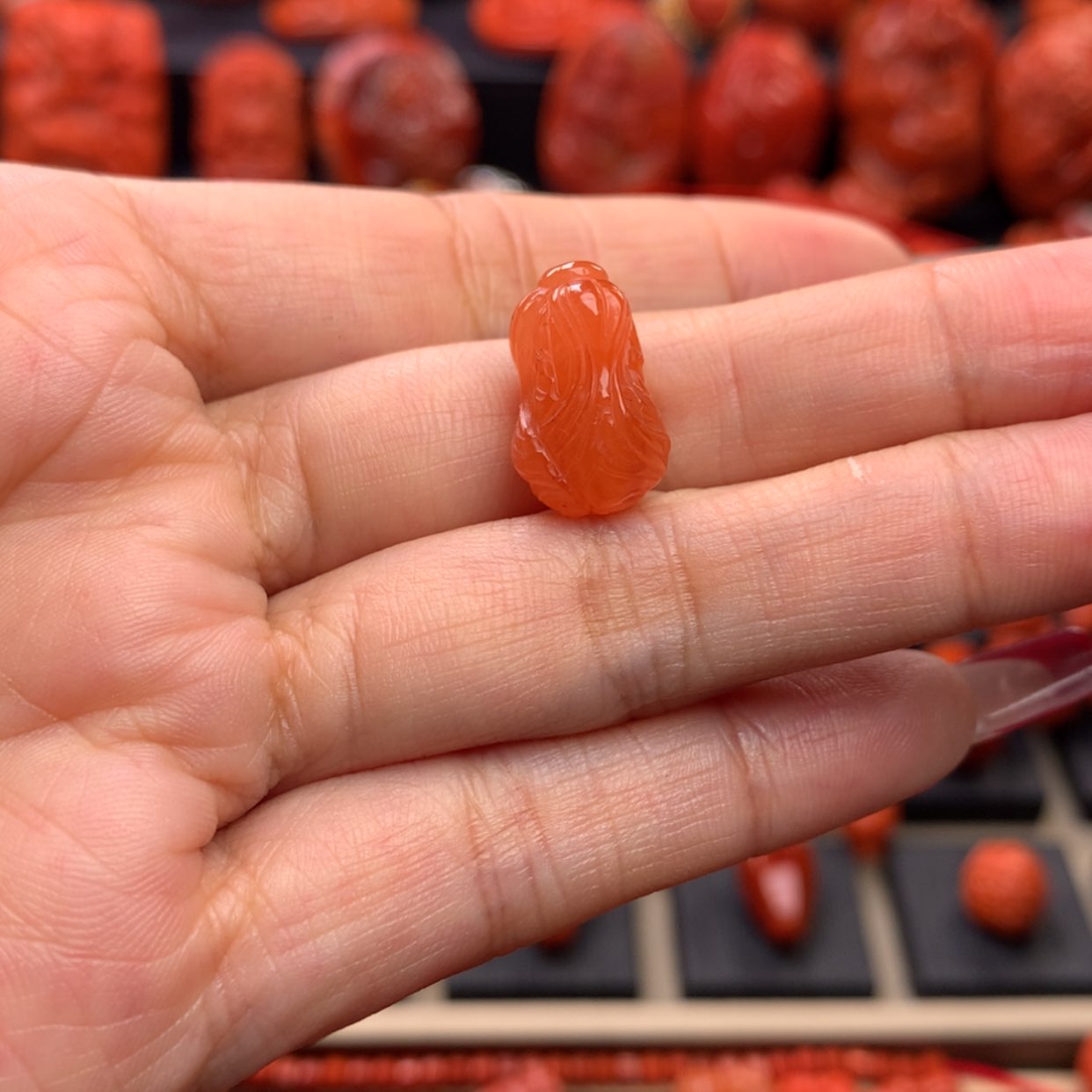 【闪购商品】南红玛瑙白菜10mm未镶嵌