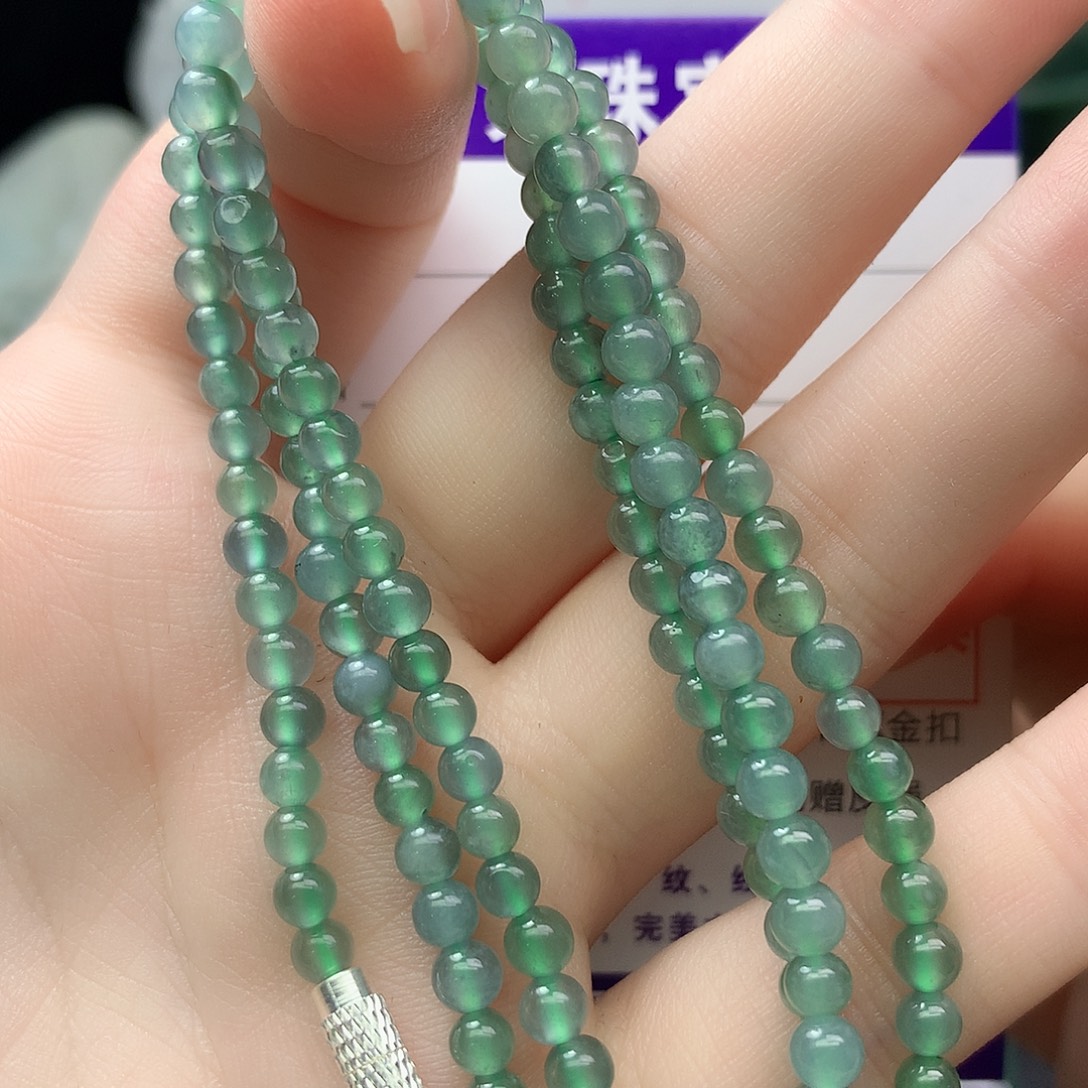 翡翠未镶嵌颈饰珠链