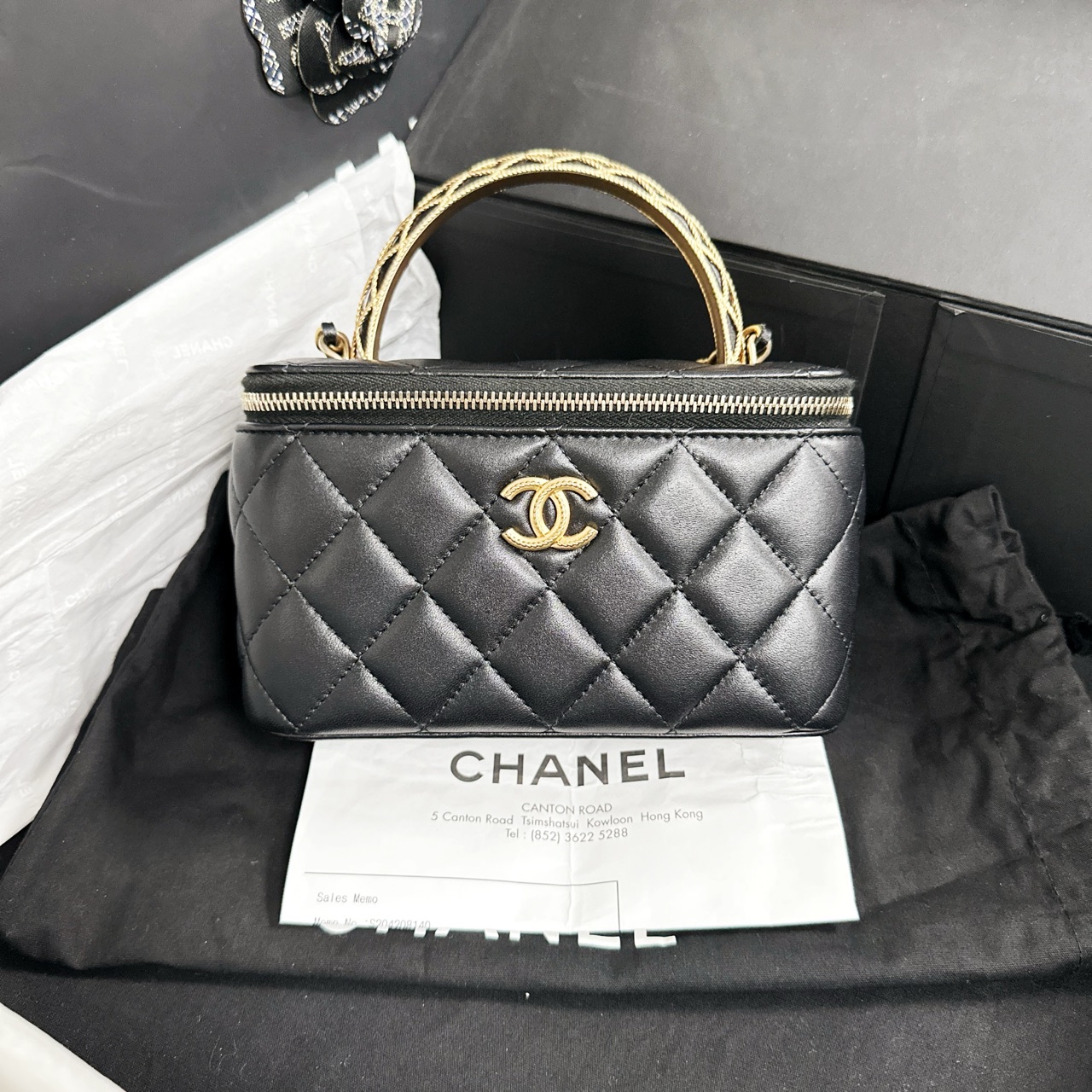 99新 Chanel/香奈儿 23A 手工坊金丝蕾丝手柄 新芯片（CAXG）