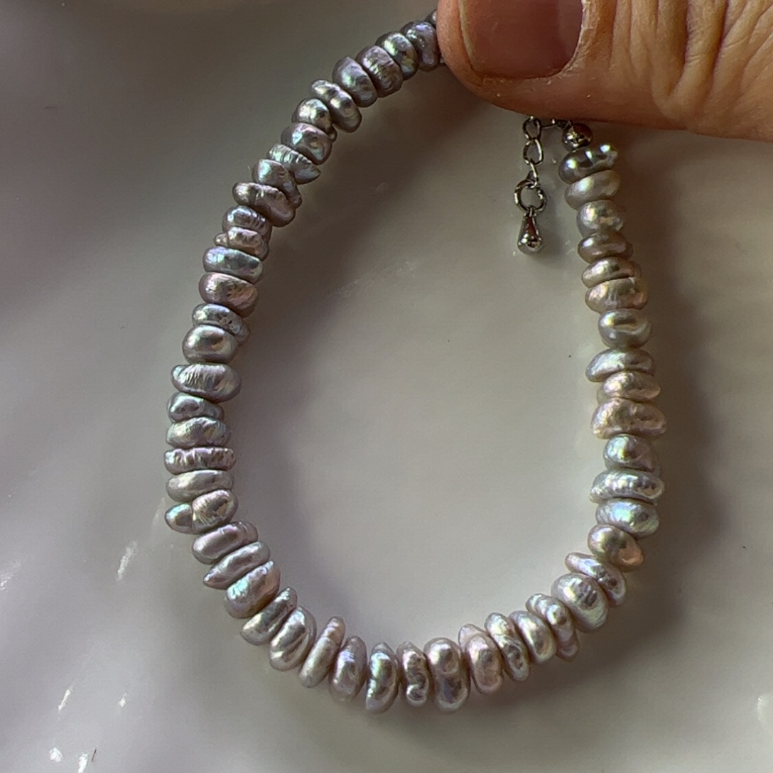 淡水珍珠手绳合金