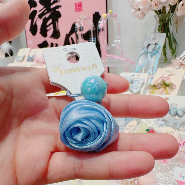 A601-thj蓝色玫瑰花发圈（单只）【满15包邮发货】