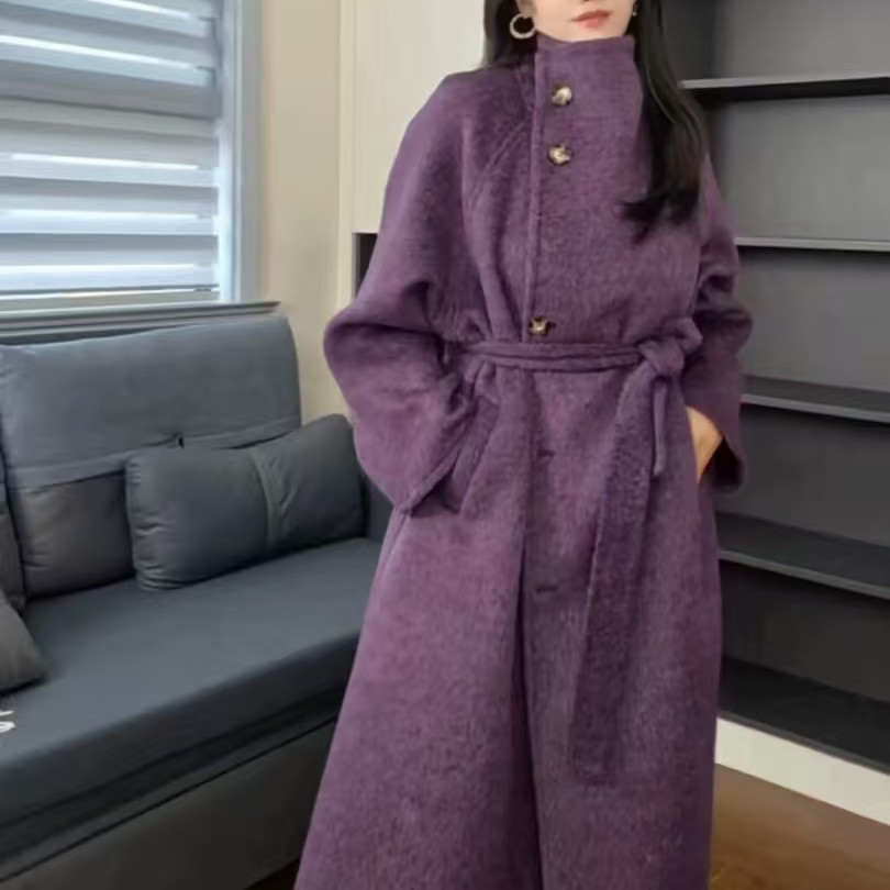 【臭屁猪专属】立领显瘦双面呢大衣冬季气质外套秋冬中长款