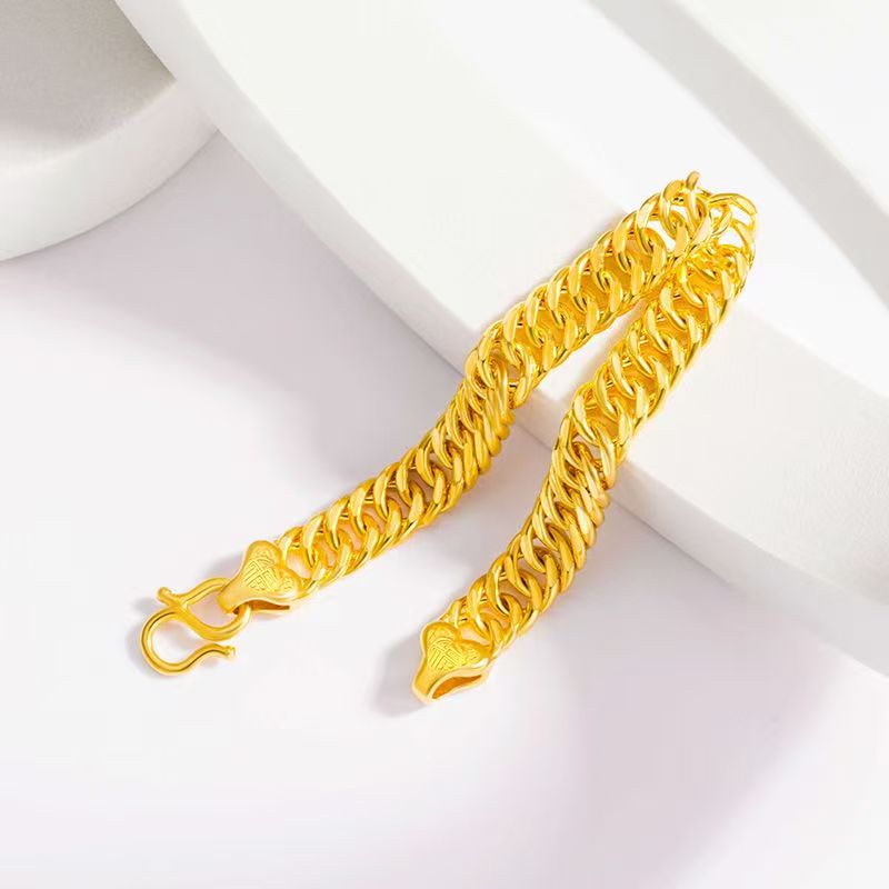 足银手链  银镀金 老板手链—时尚百搭简约 礼物