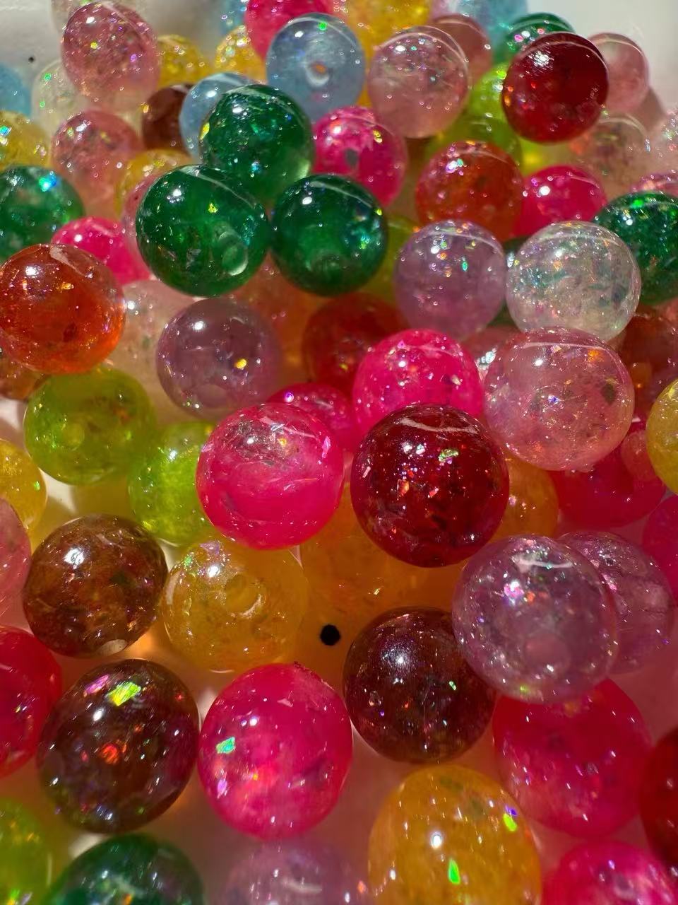 【A组】应援链通用韩胶DIY百搭光学串珠手机链手工油画五角星饰品